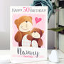 Personalised Mummy Bear Age Birthday Card, thumbnail 7 of 12