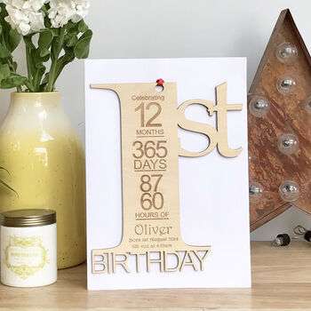 Personalised 1st Birthday Card Keepsake, 2 of 12