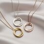 Personalised 9ct Gold Two Ring Russian Necklace, thumbnail 4 of 7