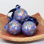 Ceramic Bauble Handpainted Gold And Bronze Daisies, thumbnail 1 of 6