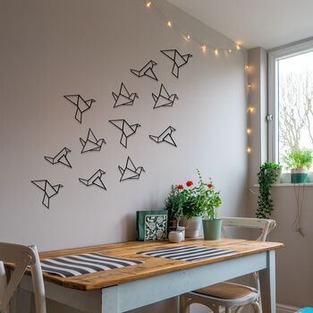 083 Flock Of Birds Origami Design Acrylic Wall Art, 4 of 9