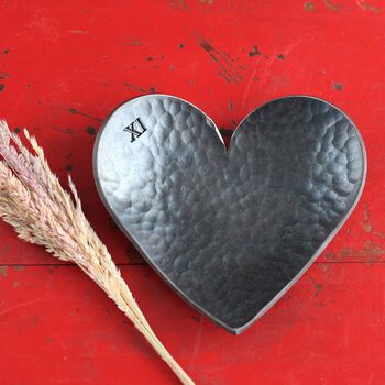 11th Anniversary Large Steel Heart Dish, 3 of 9