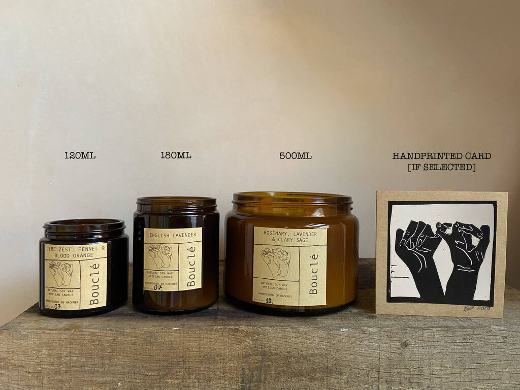 Personalised Label Bespoke Scented Soy Wax Candle By Bouclé