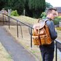 Handcrafted Leather Laptop Backpack Mens Gift For Him, thumbnail 2 of 12