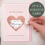 Scratch To Reveal Surprise Proposal Greeting Card Pink, thumbnail 1 of 4