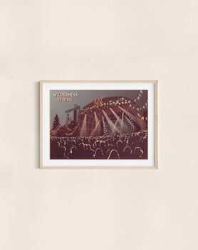 Wilderness Festival Oxfordshire Travel Poster Art Print, 3 of 8