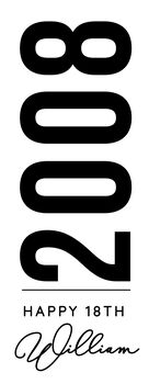 Personalised 18th Birth Year And Name Beer Glass, 5 of 9