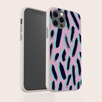 Neon Strokes Eco Friendly, Biodegradable Phone Case, 3 of 9