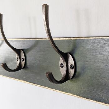 Farrow And Ball Studio Green Painted Coat Rack, 4 of 4