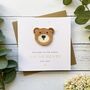 New Baby Boy Card. Adorable Bear Design, thumbnail 1 of 3