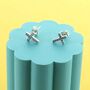 Zircon Cross Earrings, thumbnail 1 of 2