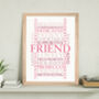 Personalised Pink Words Art Print, thumbnail 4 of 8