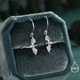 Flying Dragon Drop Hook Earrings In Sterling Silver, thumbnail 1 of 10