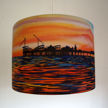 Sunset Art Panoramic Print Of Painting Lampshade, 8 of 9