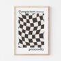 Checkered Comparison Destroys Personality Quote Print, thumbnail 3 of 4