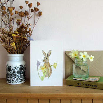 March Hare And Primroses Easter Card, 6 of 6