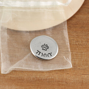 Personalised Paw Print Dog Lovers Pewter Pebble, 9 of 10