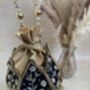 Black Handcrafted Raw Silk Potli Bag/Wrist Bag, thumbnail 1 of 4