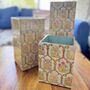 Decorative Wood Vase Indian Print Vase, Wine Holder, thumbnail 3 of 9