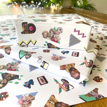 Retro 80s Icons Wrapping Paper – Vintage Pop Culture Gift Wrap For Birthdays, 2 of 8
