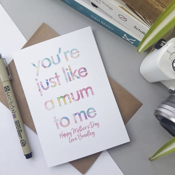Just Like A Mum To Me | Mother's Day Card Step Mum, 2 of 2