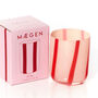 Pink And Red Striped Tumbler Glass, thumbnail 2 of 2