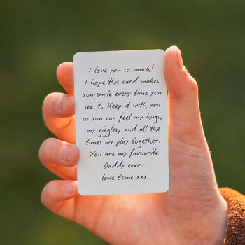 Personalised Arch Photo And Message Metal Wallet Card, 2 of 4