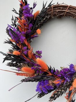 Dried Flower Halloween Wreath, 6 of 7