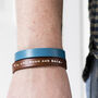 To The Moon And Back Personalised Leather Bracelet, thumbnail 1 of 4