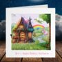 Birthday Card Magic Fairy House Personalised #B01, thumbnail 1 of 8