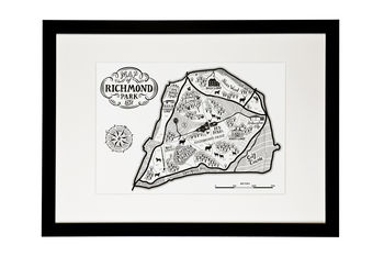 Richmond Park Map Print, 2 of 4