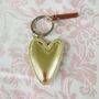 Pink/ Gold Leather Heart Keyring / Charm, thumbnail 1 of 6