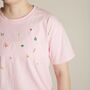 Unisex Hand Embroidered Pink Food T Shirt, thumbnail 10 of 12