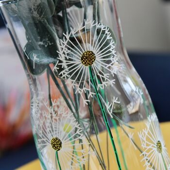 Dandelion Clock Painted Small Vase, 4 of 9