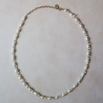 Aestas Choker Gold Filled Pearls And Herkimer Diamonds, 3 of 9