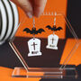 Halloween Bat And Tombstone Earrings, thumbnail 2 of 5