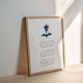 Scottish Thistle Print With Poem, 3 of 3