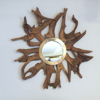 Large Reclaimed Wood Mirror, 2 of 4