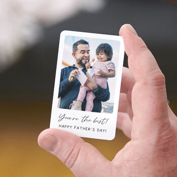 Personalised Father's Day Photo And Message Wallet Card, 2 of 4