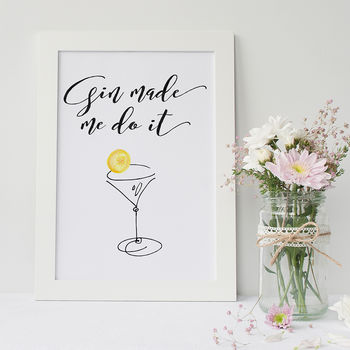 Gin Typography Print, 7 of 7