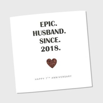 7th Wedding Anniversary Card Copper Epic Card, 3 of 4