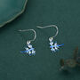 Sterling Silver Blue Sea Dragon Drop Earrings With Hooks, thumbnail 2 of 10