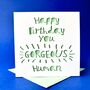 'Gorgeous Human' Papercut Birthday Card, thumbnail 2 of 4