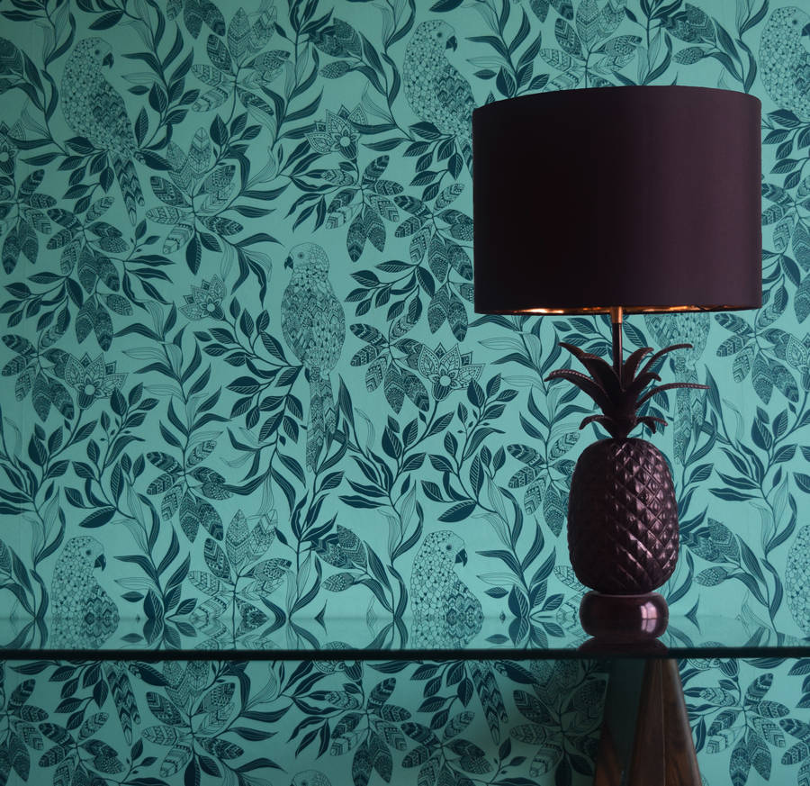 Perched Parakeets Wallpaper, 1 of 2