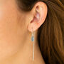 Moonlight Shimmer Labradorite Silver Threader Earrings, thumbnail 2 of 8