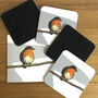 Set Of Christmas Robin Coasters With Gift Card, thumbnail 3 of 3