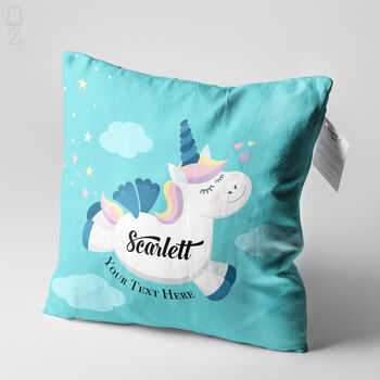 Personalised Enchanted Unicorn Name Cushion, Gift For Little Girls, 2 of 6