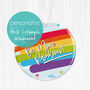 Personalised Rainbow Ceramic Ornament, thumbnail 1 of 5