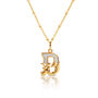 Gold Plated D Initial Necklace With Mother Of Pearl, thumbnail 1 of 6