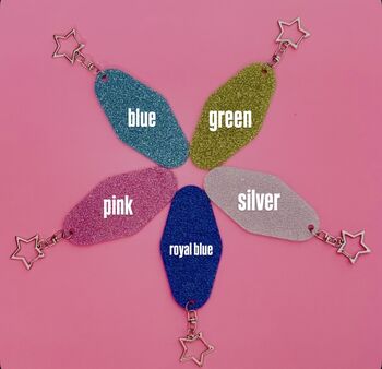 The 'Overthinker' Sparkly Motel Keyring / Relatable Gift For Her / Birthday Gift Or Stocking Filler, 7 of 7